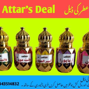 Luxury Attar Gift Deal – 5 Unique & Long-Lasting Fragrances | Free Delivery in Pakistan